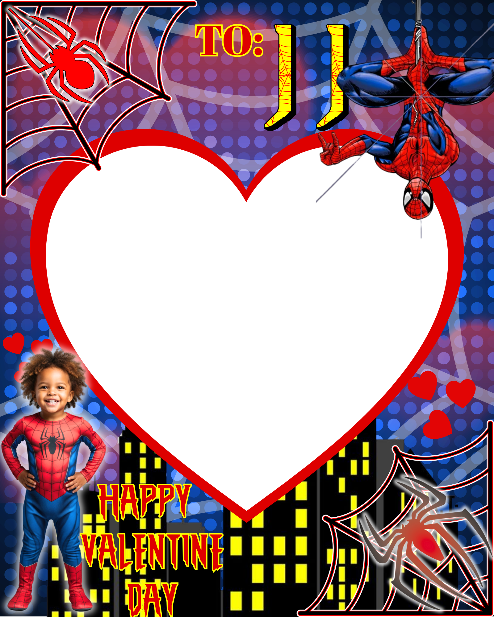 SPIDERMAN HEART FACE VENDING MACHINE TEMPLATE