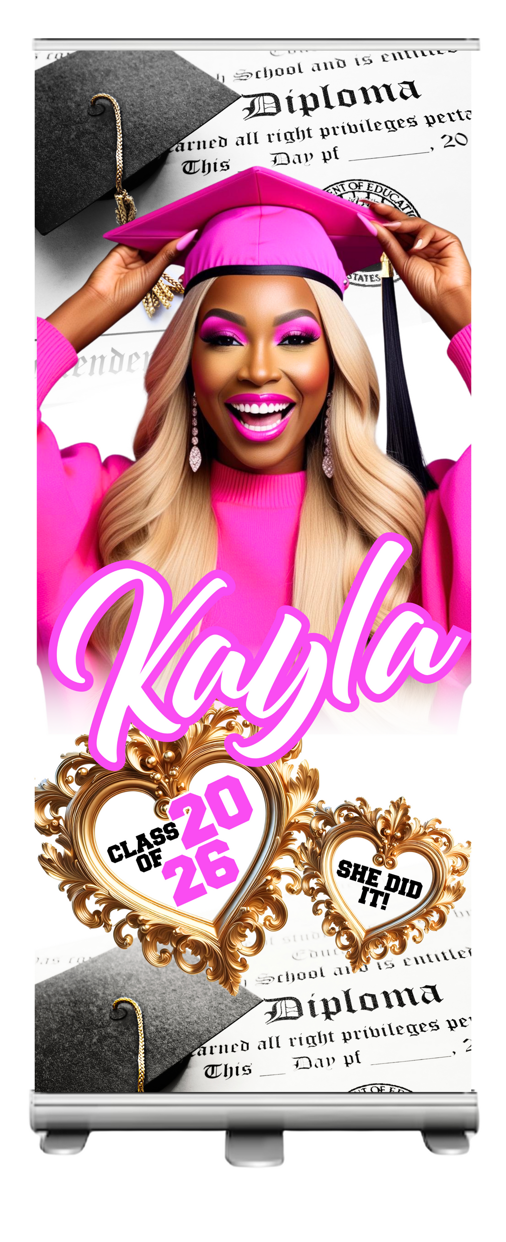 GRADUATION BANNERS - 33 X 81 in