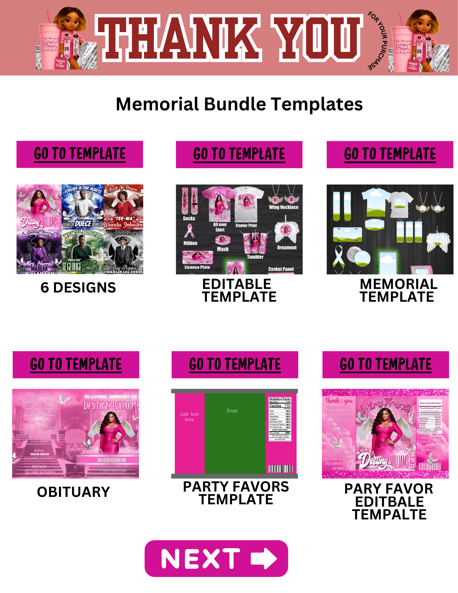 Memorial Bundle Template