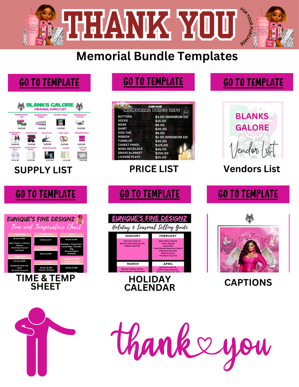 Memorial Bundle Template
