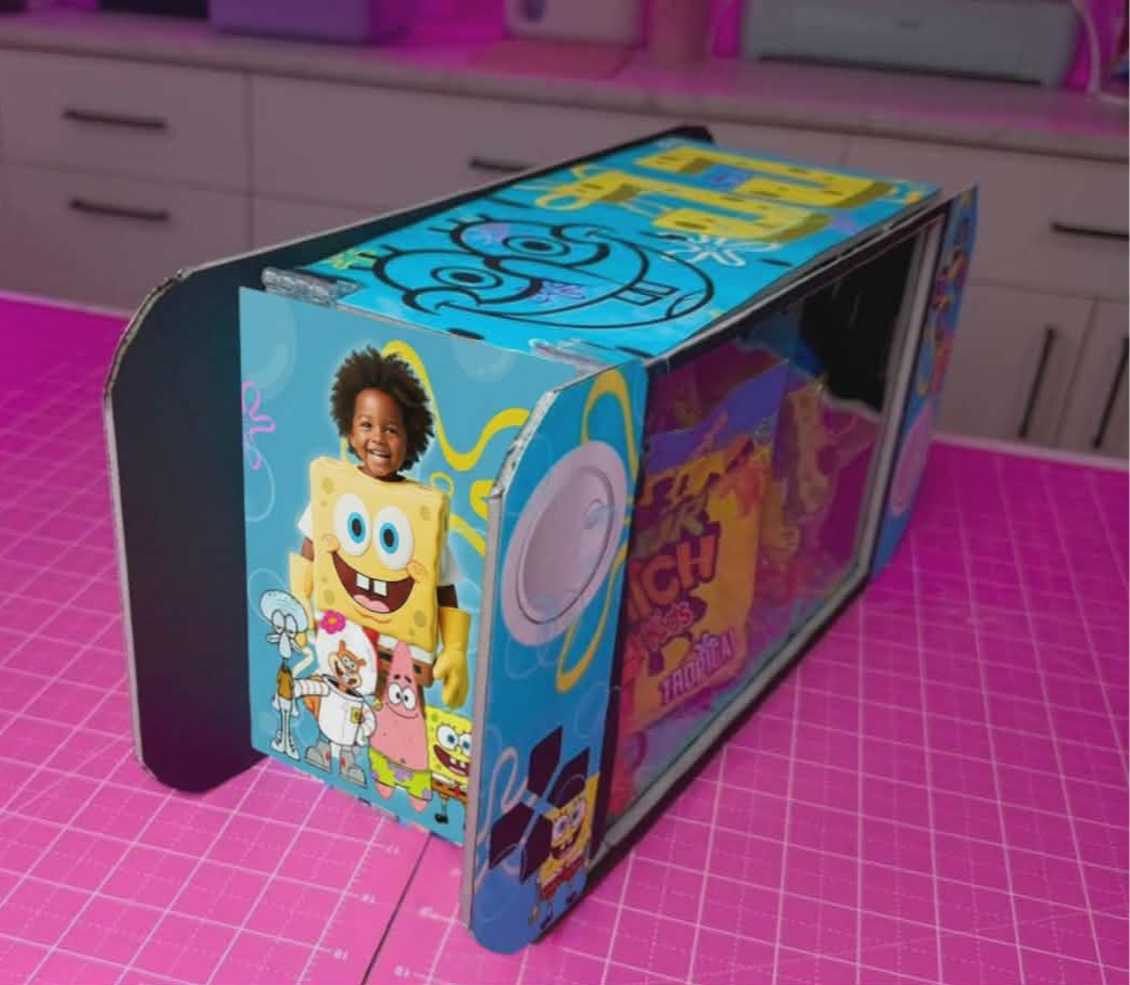 SpongeBob-Inspired Nintendo Switch Template | Editable Party Favor | Kids Birthday Switch Box | Digital Download