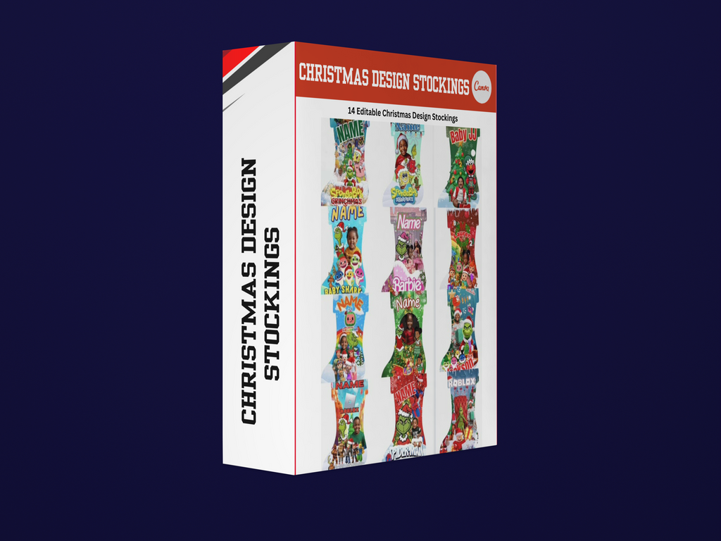 14 Editable Christmas Design Stockings